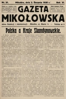Gazeta Mikołowska. 1930, nr 31