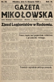 Gazeta Mikołowska. 1930, nr 32