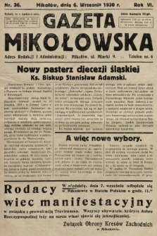Gazeta Mikołowska. 1930, nr 36