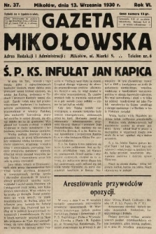 Gazeta Mikołowska. 1930, nr 37