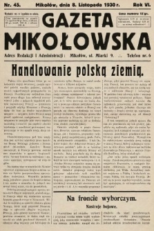Gazeta Mikołowska. 1930, nr 45