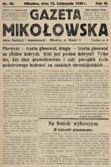 Gazeta Mikołowska. 1930, nr 46
