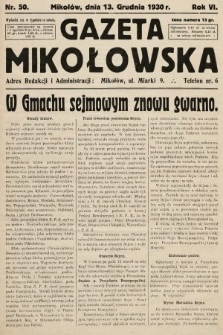 Gazeta Mikołowska. 1930, nr 50