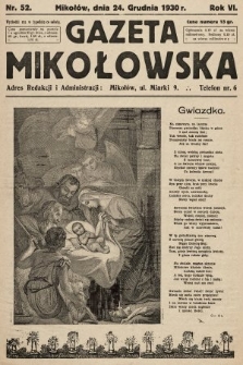Gazeta Mikołowska. 1930, nr 52