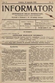 Informator : uniwersalny organ informacyjny. 1908, nr 2