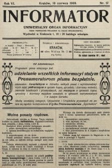 Informator : uniwersalny organ informacyjny. 1909, nr 17