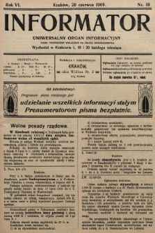 Informator : uniwersalny organ informacyjny. 1909, nr 18