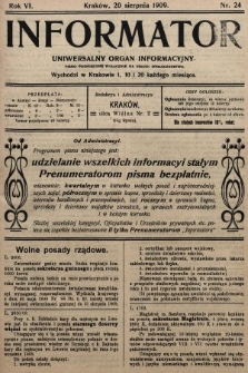 Informator : uniwersalny organ informacyjny. 1909, nr 24