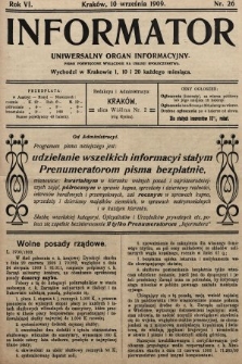Informator : uniwersalny organ informacyjny. 1909, nr 26