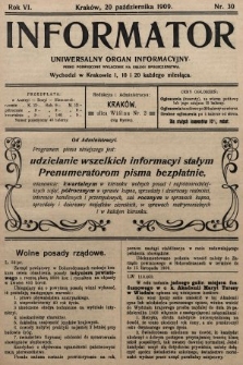 Informator : uniwersalny organ informacyjny. 1909, nr 30