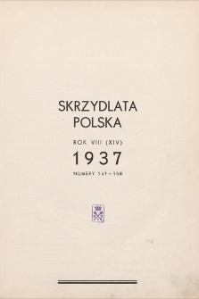 Skrzydlata Polska. 1937, spis treści