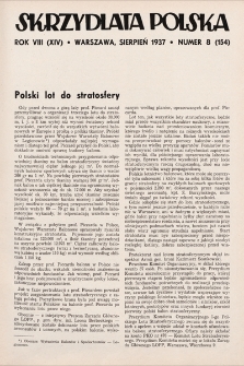 Skrzydlata Polska. 1937, nr 8