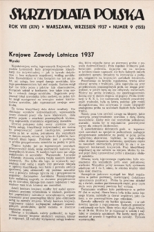 Skrzydlata Polska. 1937, nr 9