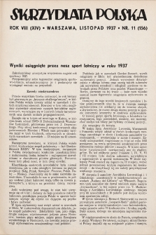 Skrzydlata Polska. 1937, nr 11