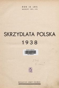 Skrzydlata Polska. 1938, spis treści