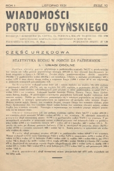 Wiadomości portu Gdyńskiego. 1931, z. 10