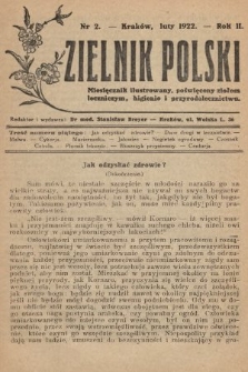 Zielnik Polski : miesięcznik ilustrowany, poświęcony ziołom leczniczym, higjenie i przyrodolecznictwu. 1922, nr 2