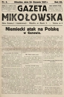 Gazeta Mikołowska. 1931, nr 4