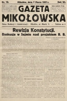 Gazeta Mikołowska. 1931, nr 10