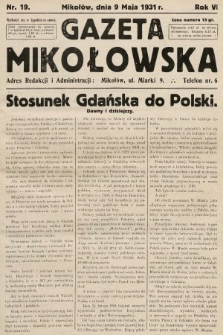 Gazeta Mikołowska. 1931, nr 19