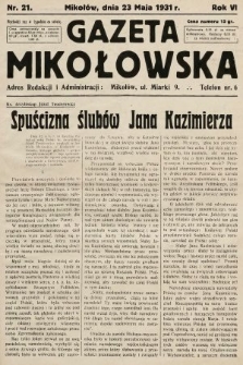 Gazeta Mikołowska. 1931, nr 21