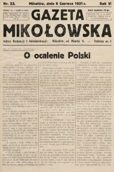 Gazeta Mikołowska. 1931, nr 23