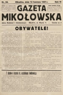 Gazeta Mikołowska. 1931, nr 24