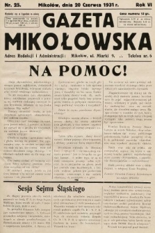 Gazeta Mikołowska. 1931, nr 25