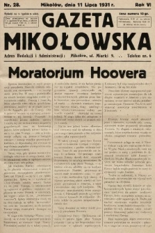 Gazeta Mikołowska. 1931, nr 28