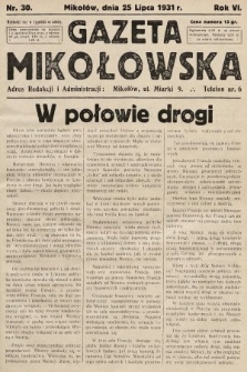 Gazeta Mikołowska. 1931, nr 30