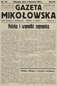 Gazeta Mikołowska. 1931, nr 31