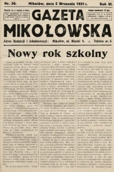 Gazeta Mikołowska. 1931, nr 36