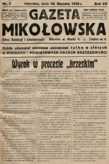 Gazeta Mikołowska. 1932, nr 3