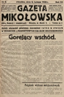 Gazeta Mikołowska. 1932, nr 6