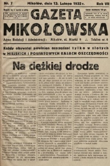Gazeta Mikołowska. 1932, nr 7