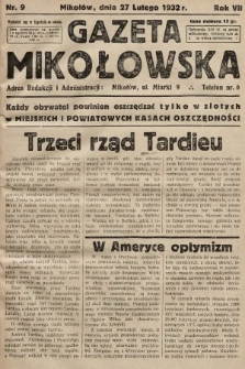 Gazeta Mikołowska. 1932, nr 9
