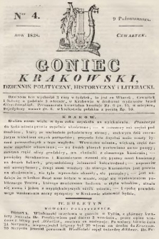 Goniec Krakowski : dziennik polityczny, historyczny i literacki. 1828, nr 4