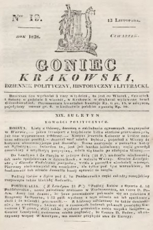 Goniec Krakowski : dziennik polityczny, historyczny i literacki. 1828, nr 19