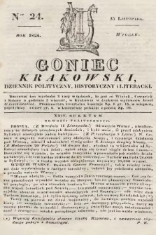 Goniec Krakowski : dziennik polityczny, historyczny i literacki. 1828, nr 24