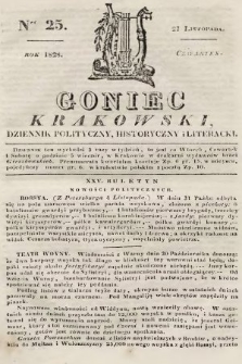 Goniec Krakowski : dziennik polityczny, historyczny i literacki. 1828, nr 25