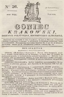 Goniec Krakowski : dziennik polityczny, historyczny i literacki. 1828, nr 26