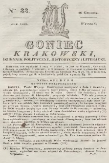 Goniec Krakowski : dziennik polityczny, historyczny i literacki. 1828, nr 33