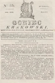 Goniec Krakowski : dziennik polityczny, historyczny i literacki. 1828, nr 35