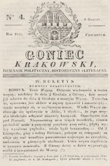 Goniec Krakowski : dziennik polityczny, historyczny i literacki. 1829, nr 4