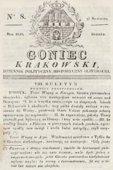 Goniec Krakowski : dziennik polityczny, historyczny i literacki. 1829, nr 8