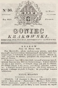 Goniec Krakowski : dziennik polityczny, historyczny i literacki. 1829, nr 36