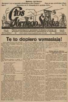 Głos Górnego Śląska : pismo poświęcone sprawom G. Śląska oparte na gruncie narodowo-polskim niezależne w polityce. 1927, nr 79