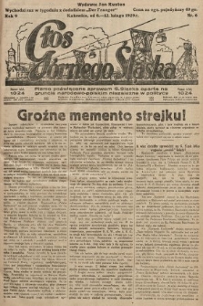 Głos Górnego Śląska : pismo poświęcone sprawom G. Śląska oparte na gruncie narodowo-polskim niezależne w polityce. 1929, nr 6