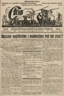 Głos Górnego Śląska : pismo poświęcone sprawom G. Śląska oparte na gruncie narodowo-polskim niezależne w polityce. 1929, nr 27