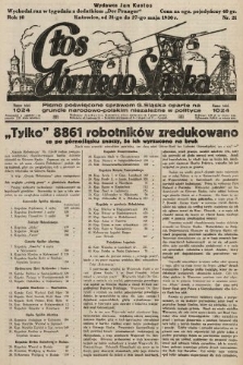 Głos Górnego Śląska : pismo poświęcone sprawom G. Śląska oparte na gruncie narodowo-polskim niezależne w polityce. 1930, nr 21